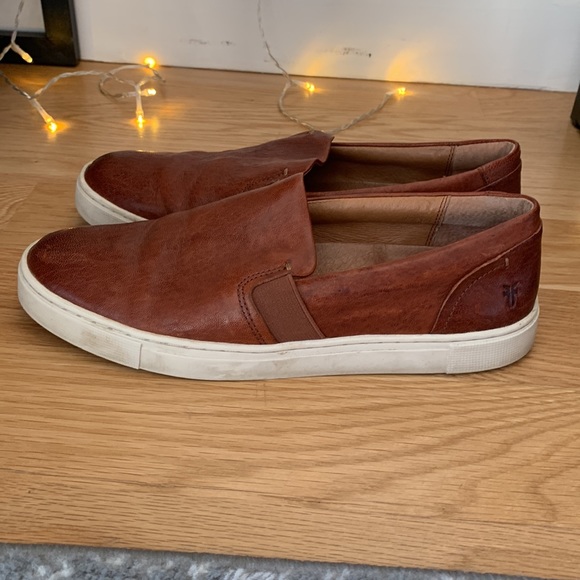 Frye + Ivy + Slip-On + Cognac Brown + Size 7 + Leather Women's Shoe - Picture 7 of 8
